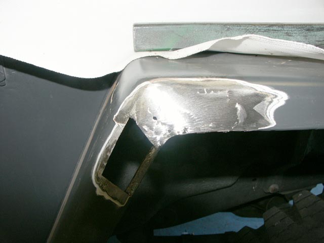 Schweissarbeiten am Kotfluegel